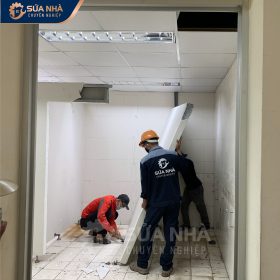 Thi công cải tạo nhà vệ sinh tại nhà máy ở Khu Công Nghiệp Nội Bài